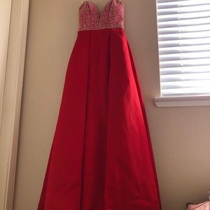Red Gemstone Prom/Pageant dress